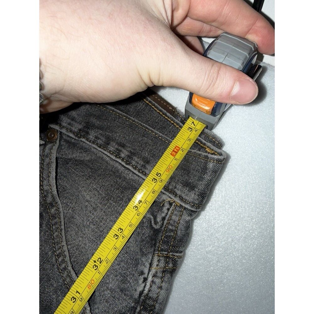 Vintage Ralph Lauren Polo Jeans Company Distressed Jeans‎ 38 Gray Grunge Cropped - Picture 7 of 9